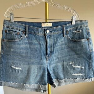 GAP Light Blue Distressed Denim Shorts
